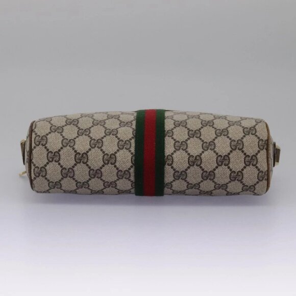 GUCCI GG Supreme Web Sherry Line Shoulder Bag PVC Beige Green Red Auth ep7185 - Picture 5 of 16